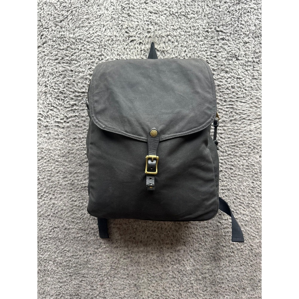 Filson Rugged Coated Canvas Twill Buckle Rucksack Daypack Backpack Black Unisex
